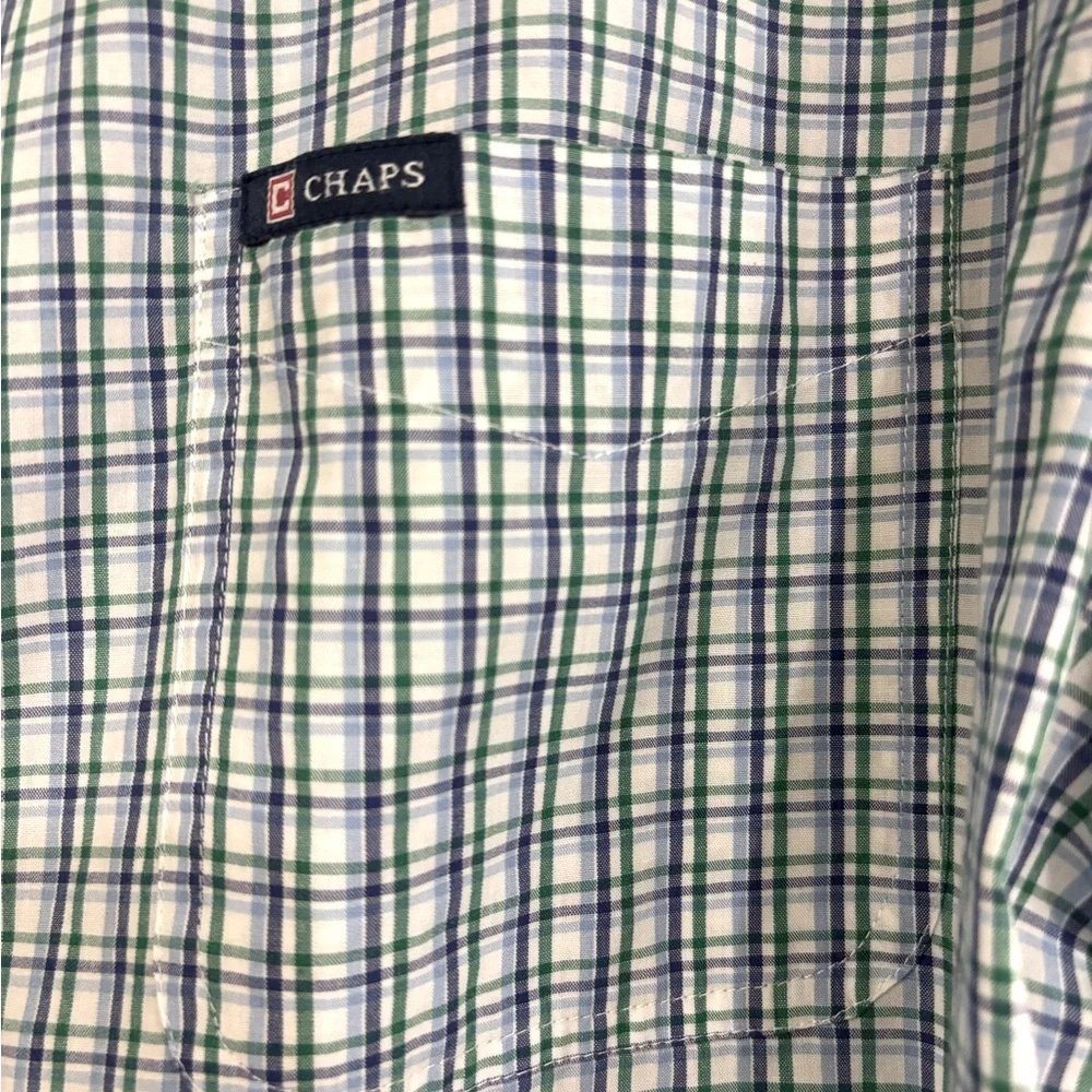 Mens Chaps Short Sleeve Button Down - Picture 4 of 5
